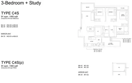 3 Bedroom floor plan